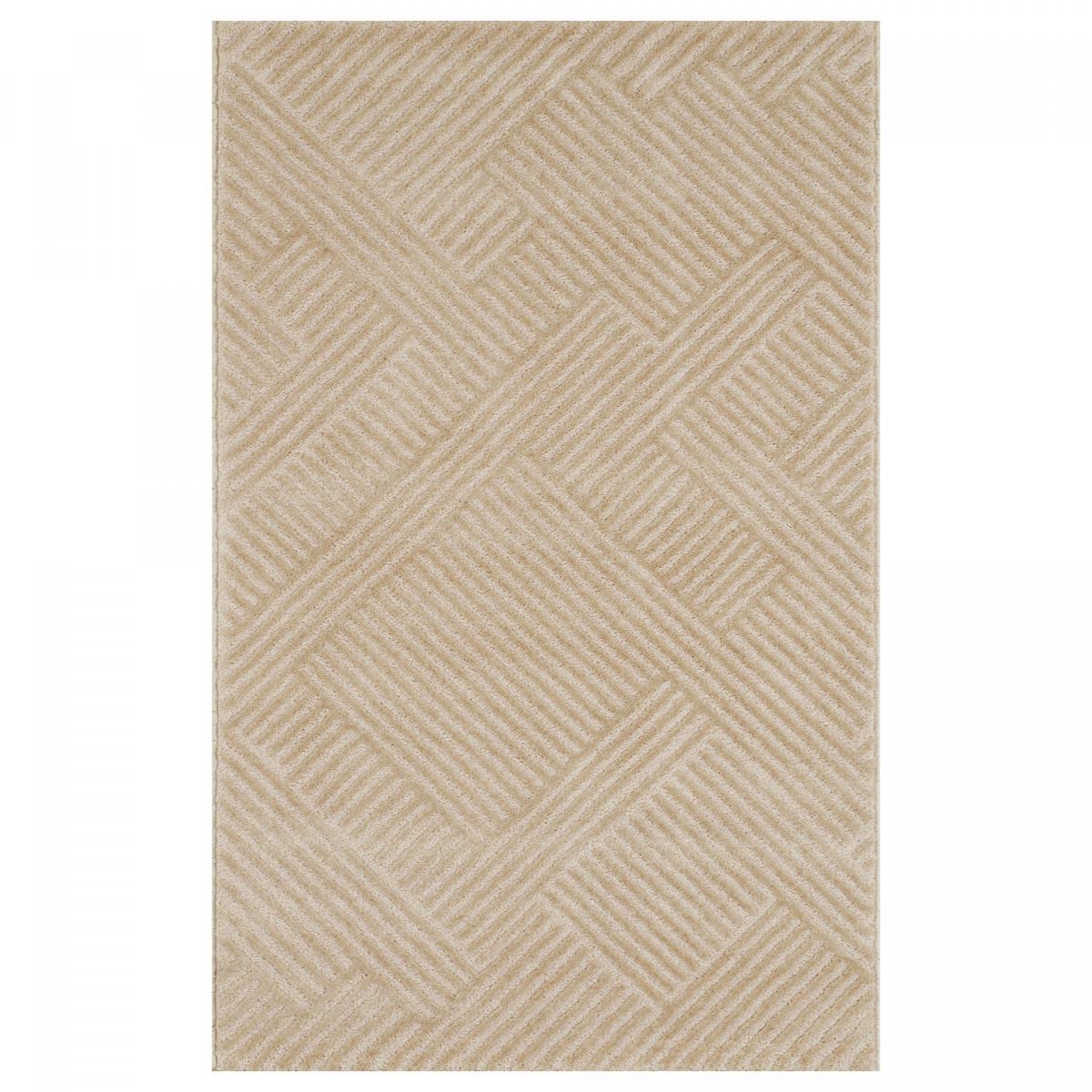 Tapis salon et chambre tissé motif géométrique DELU