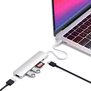 Adaptateur HDMI SATECHI USB-C Slim Multimedia silver