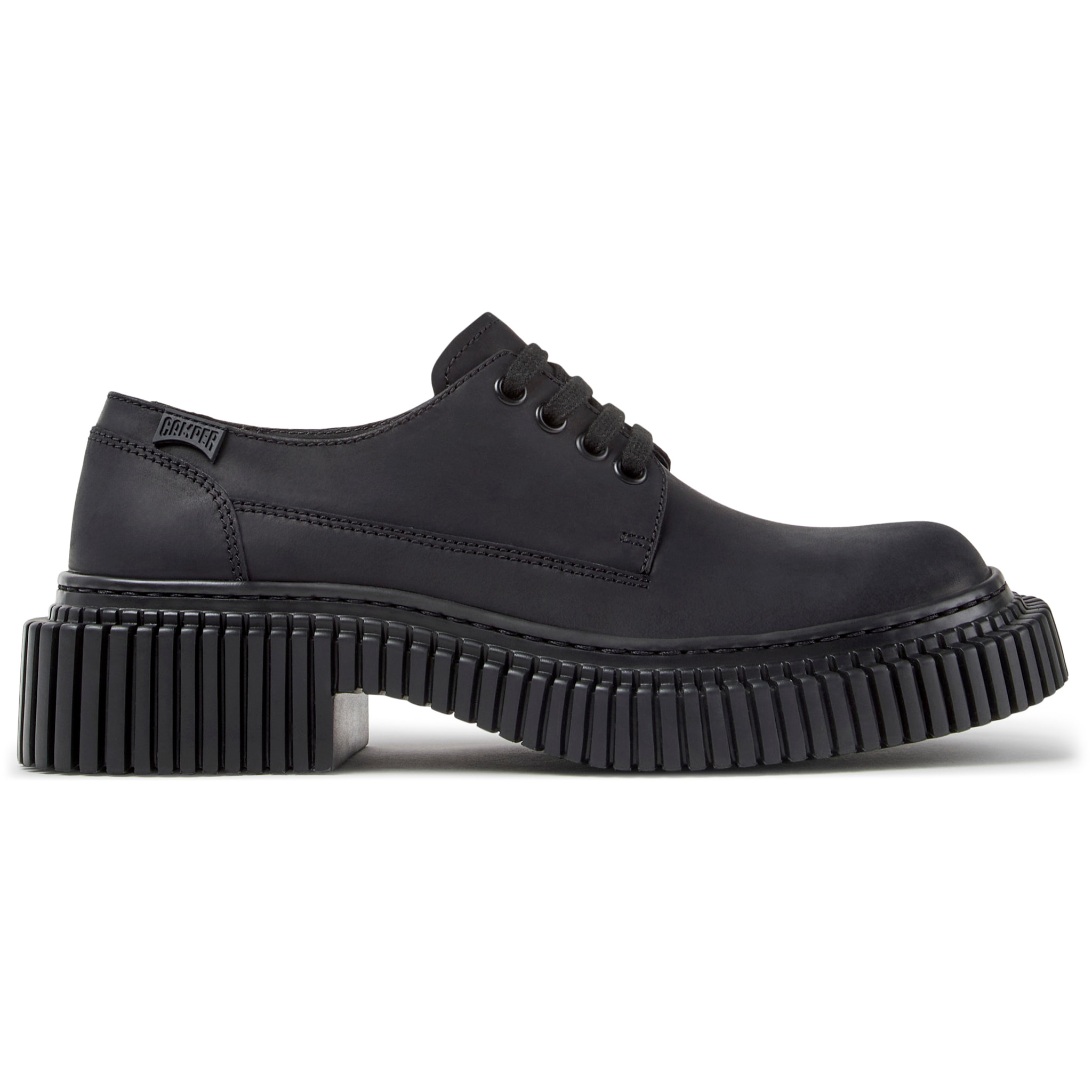 Zapatos de cordones - CAMPER Pix Berlin - Negro - Piel nobuk