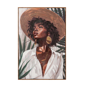 Cuadro Mujer 80% Pintado A Mano 80x4x120 Cm