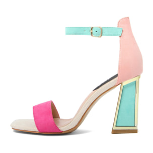 Sandali Donna colore Fuxia-Altezza tacco:9cm