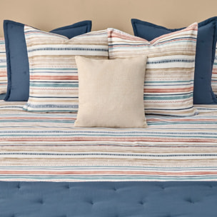 Sábana rayas multicolor Onray color azul 100% Algodón percal