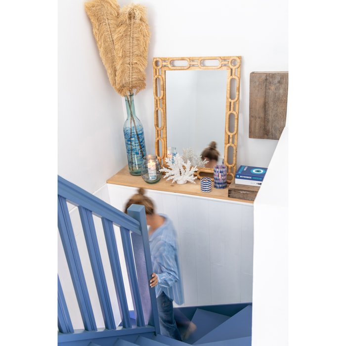 J-Line Vase Vague - verre - bleu