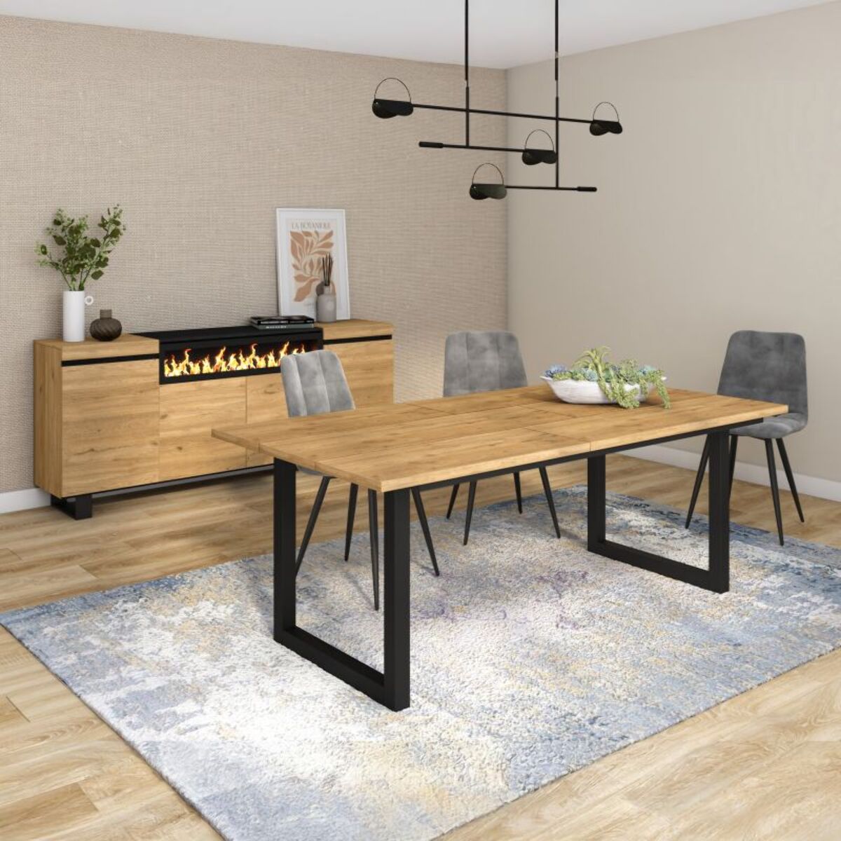 Mesa de comedor Altea 200 Roble Negro