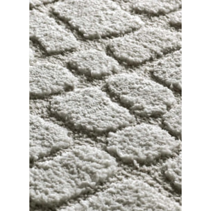 JUNO Alfombra geométrica con relieve gris, varias medidas disponibles.