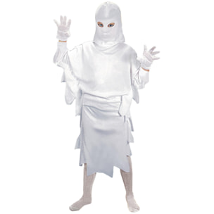 Travestimento Costume Halloween Fantasma Bianco Bambino Unisex