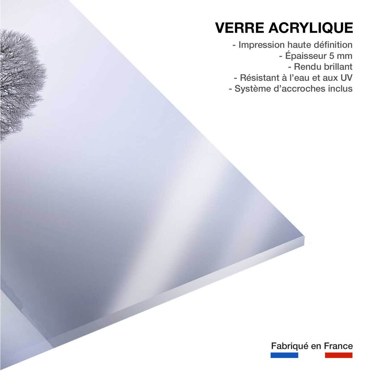 Tableau paysage Lumière d' hiver Tableau plexiglas