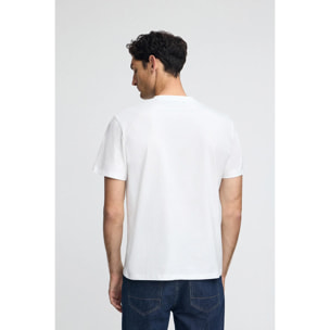 Camiseta blanca con parche personalizado Polo Club