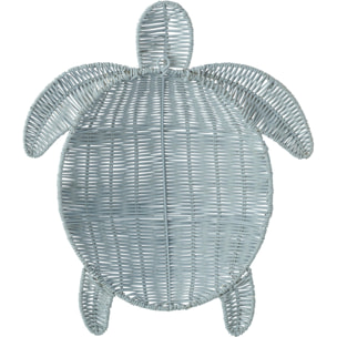 J-Line Décoration Murale Turtle - métal - bleu clair - large