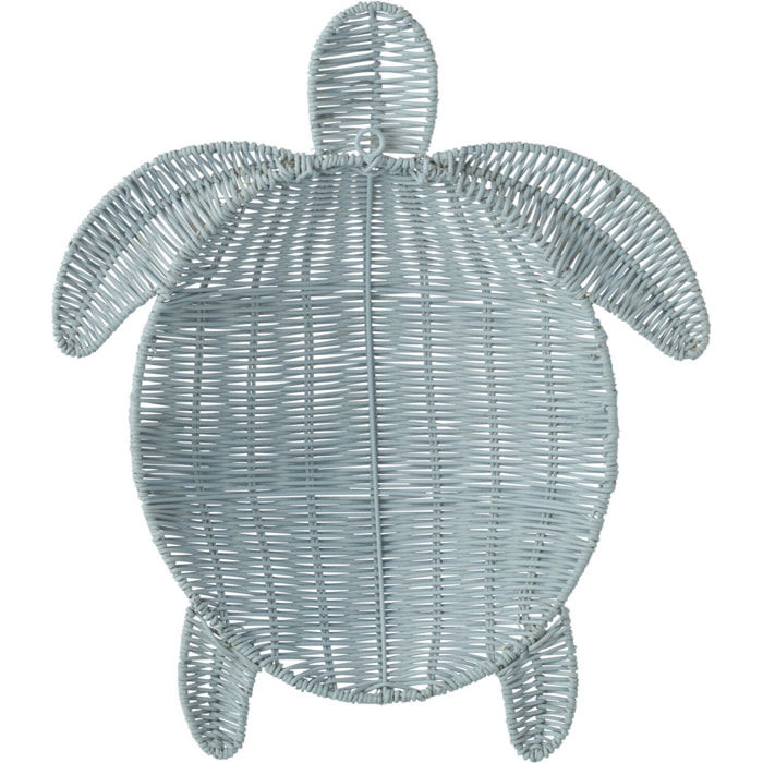 J-Line Décoration Murale Turtle - métal - bleu clair - large