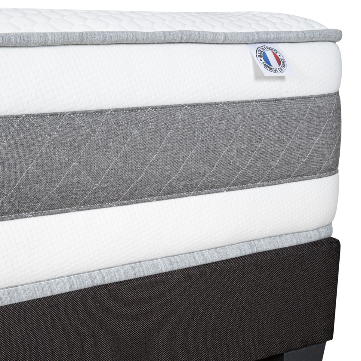 Matelas Sublime, 22 cm, Mémoire de Forme et Mousse Haute Densité, Soutien Mi-Ferme, Déhoussable, Fabrication Française