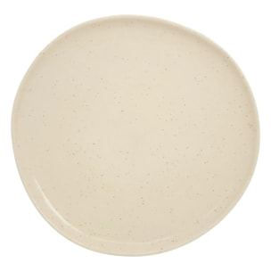 Assiette plate Wonja crème L27xp26,4xH2,1cm
