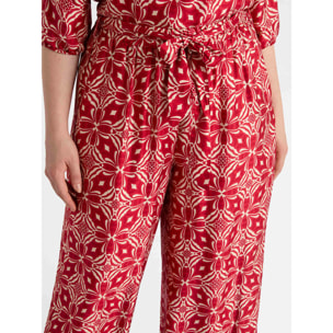 Fiorella Rubino - Pantalones con estampado étnico - Rojo