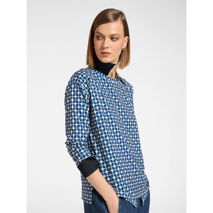 Elena Mirò - Camiseta estampada - Azul