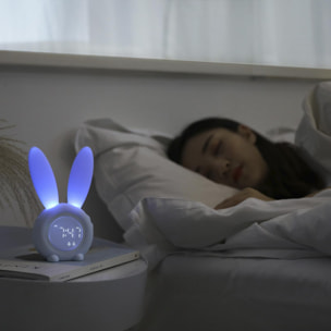 Sveglia per bambini Bunny con luce. Via agitando. Batteria ricaricabile.