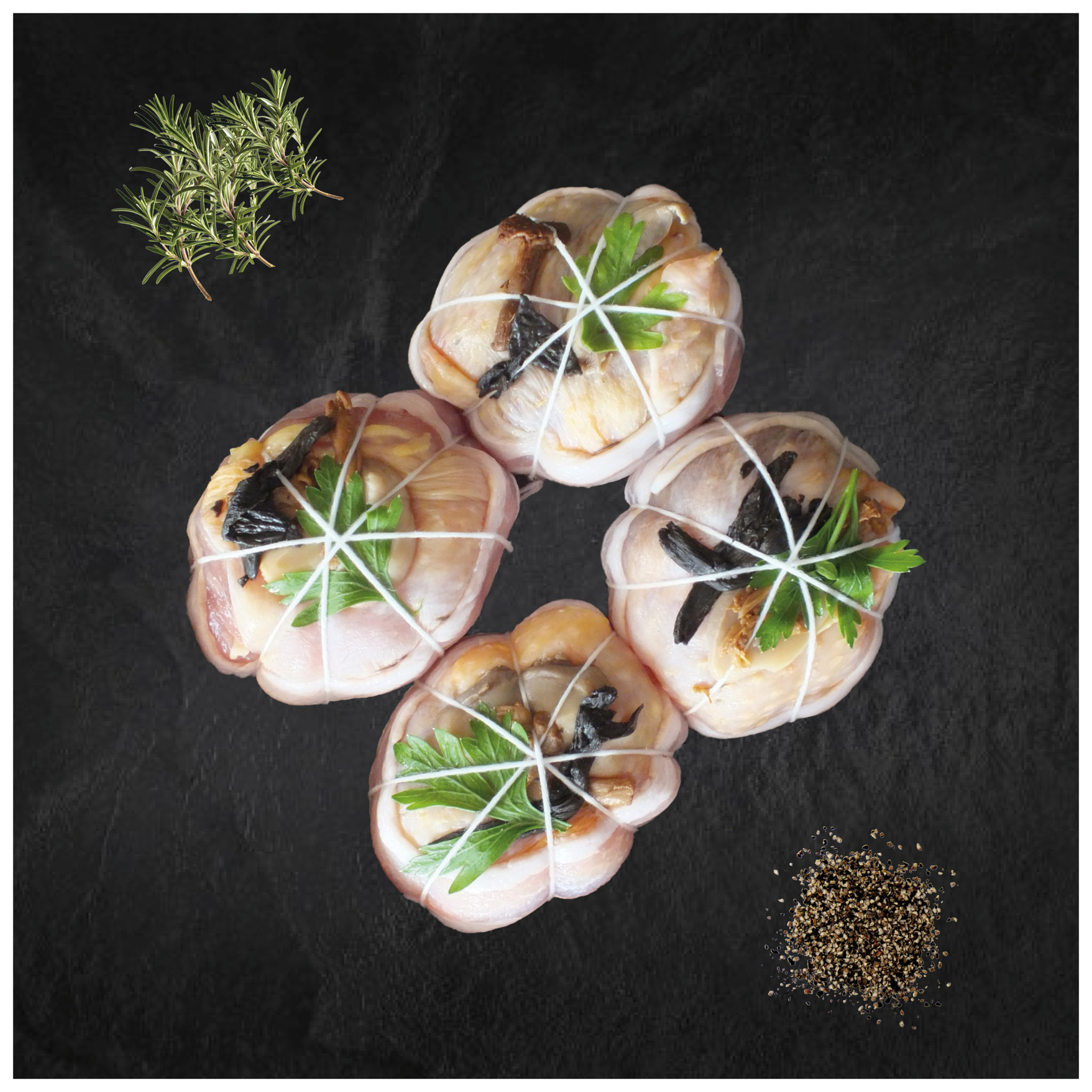 4 paupiettes de chapon forestière - 650g