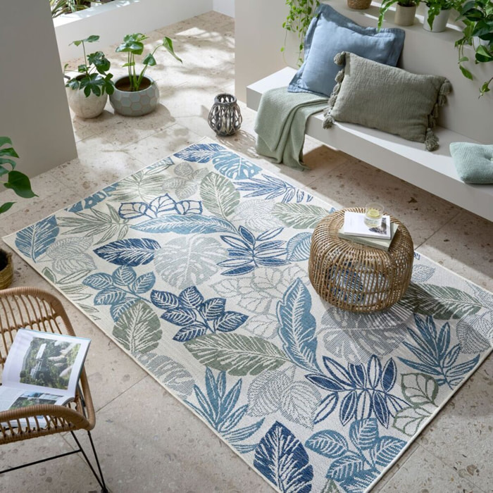 Tapis extérieur BELLA LEAF Bleu