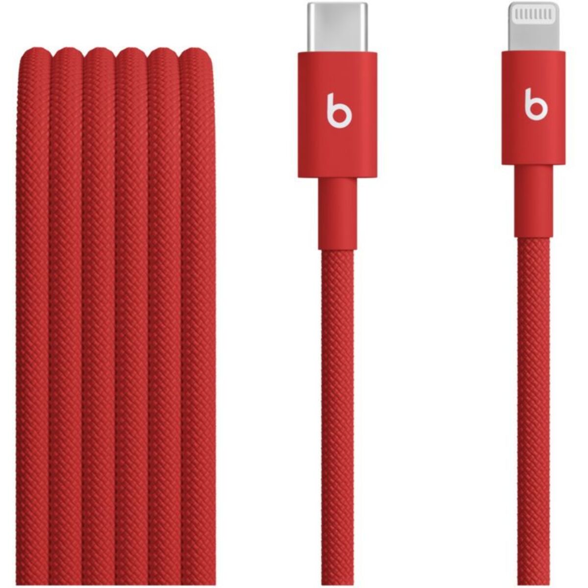 Câble de charge BEATS tissé USB-C vers Lightning 1M50 Rouge fl