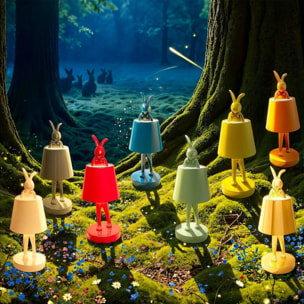 Lampe Animal lapin LED 29cm vert matcha Kare Design