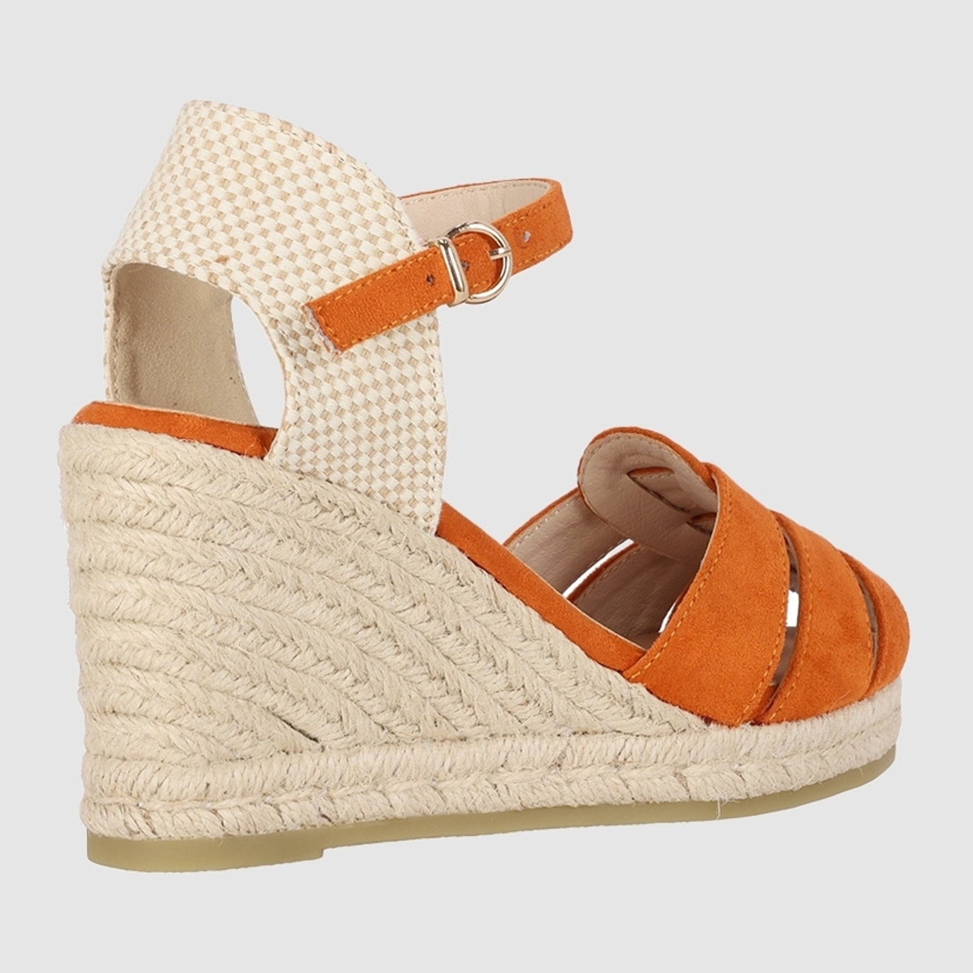 Sandalias de Tejido - Naranja - Tacón: 8 cm