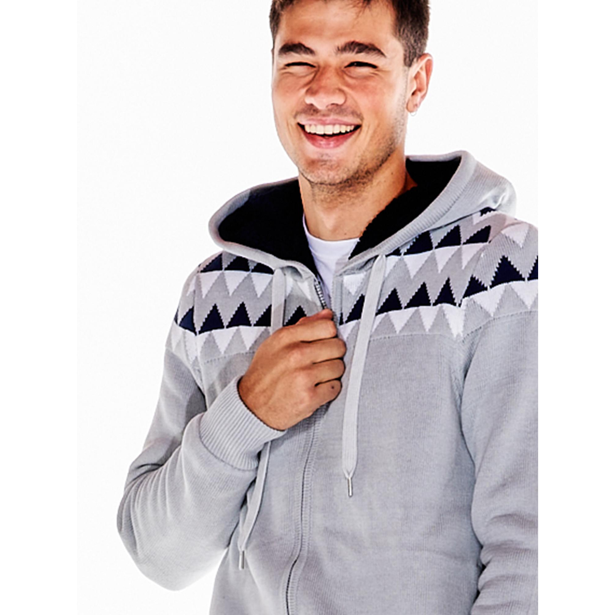 Sudadera de hombre Work Leisure de punto y sherpa con capucha