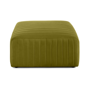 Nova - pouf modulable - en velours - Vert Olive
