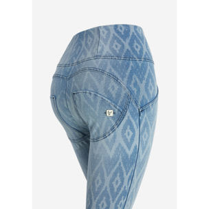 Jeggings push up WR.UP® vita alta stampa geometrica all over