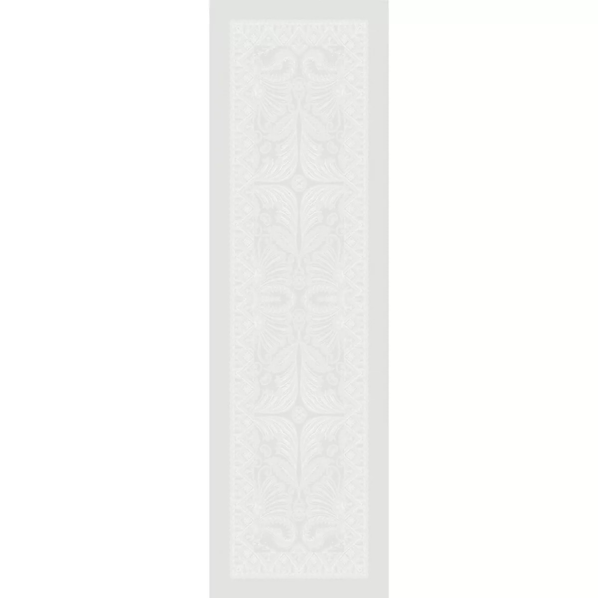 Chemin de table pur coton anti tache motif jacquard Grace perle