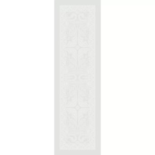 Chemin de table pur coton anti tache motif jacquard Grace perle