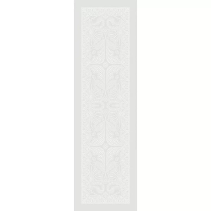 Chemin de table pur coton anti tache motif jacquard Grace perle