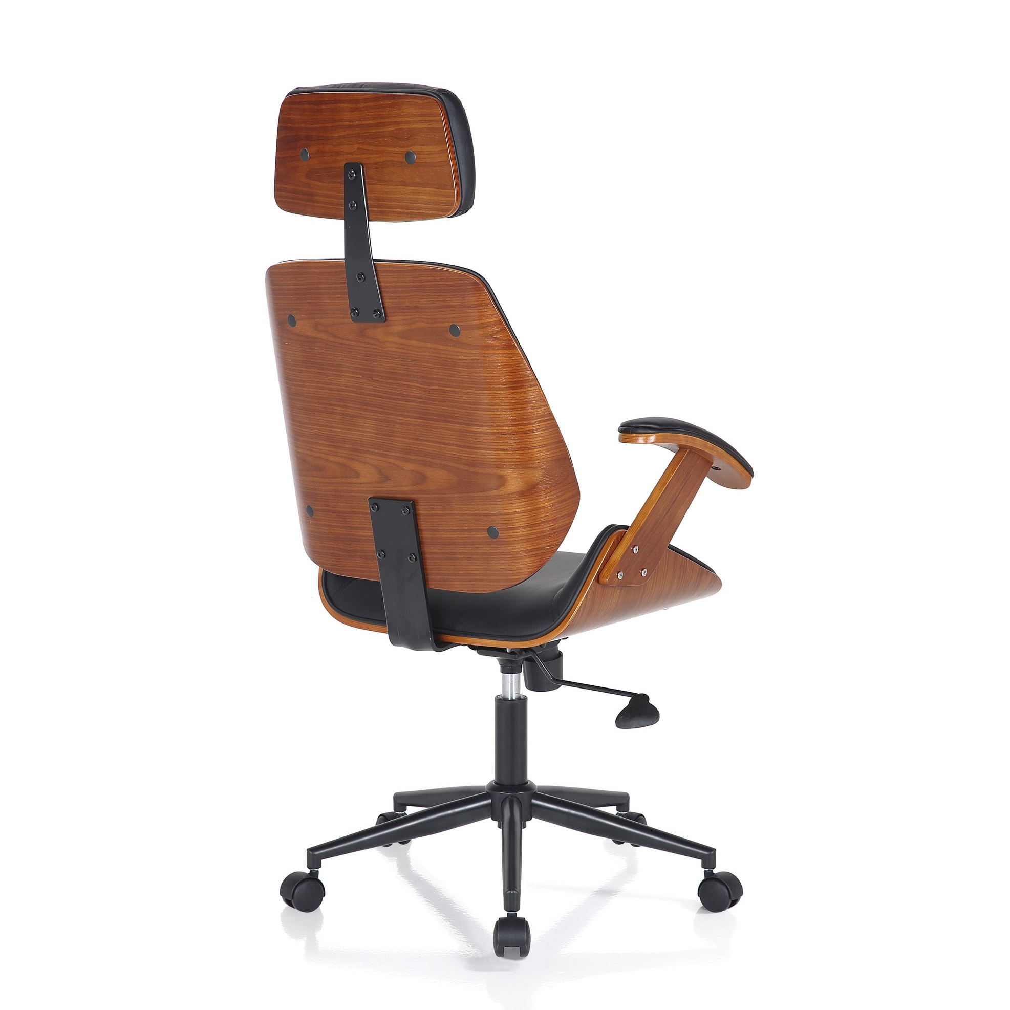 Tomasucci Fauteuil de bureau VISBY HIGH DARK WOOD Noir