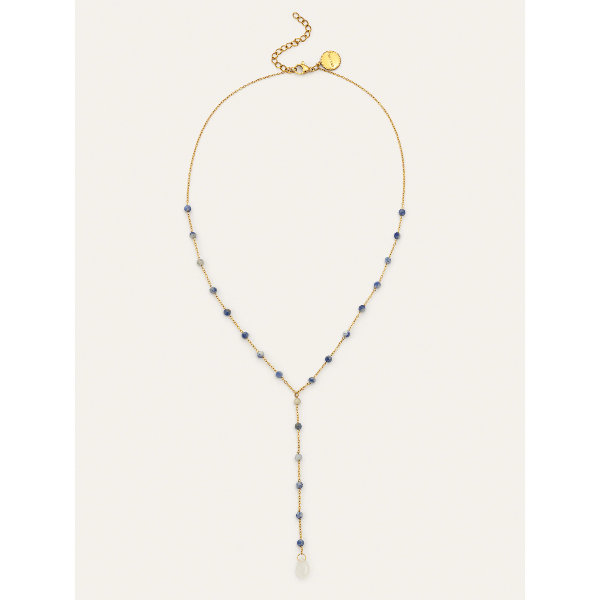 Collana Y Cianita Stones Acciao Placcato Oro