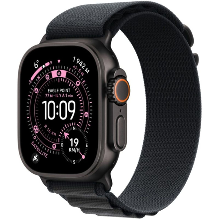 Bracelet APPLE 49 mm Medium  Alpine noir Finition noir