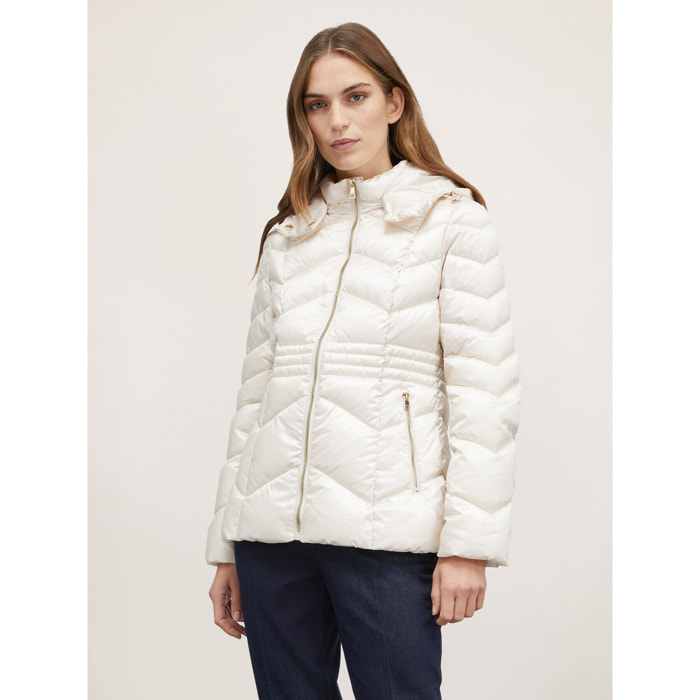 Motivi - Chaqueta acolchada con capucha - Blanco