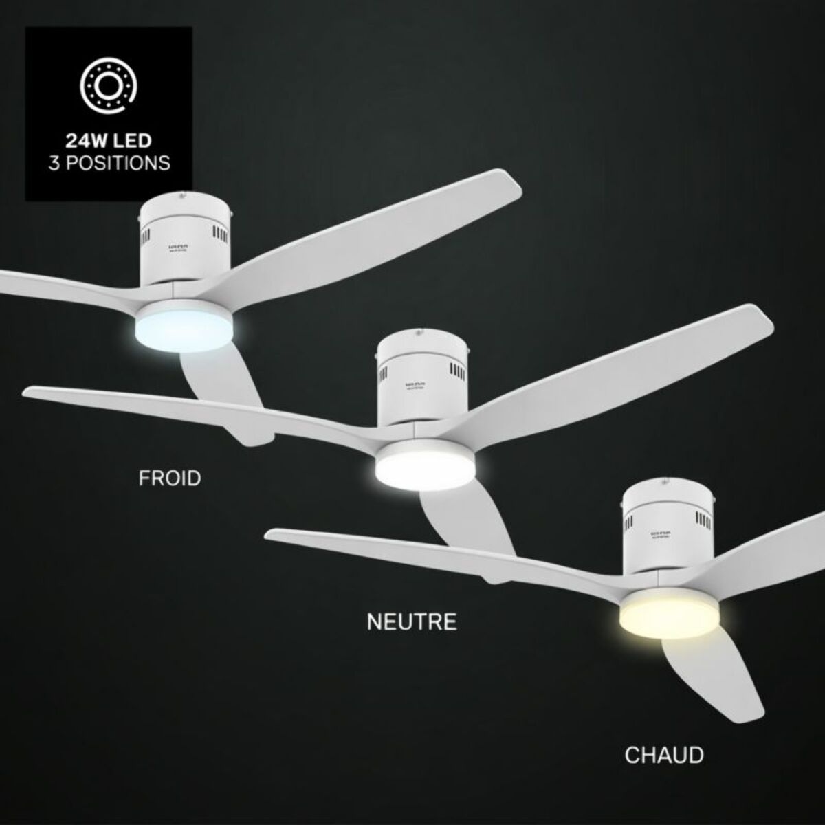 Ventilateur plafonnier TAURUS POLAR 3B PURE