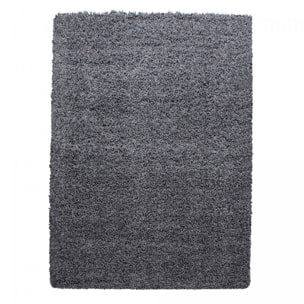 Tapis poils longs shaggy tissé motif uni ROCA