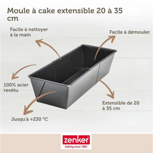 Moule à cake extensible Zenker Black Metallic