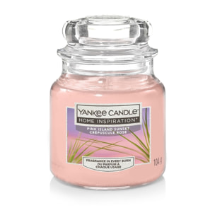 Set 3pz Candela in giara piccola Pink Island sunset