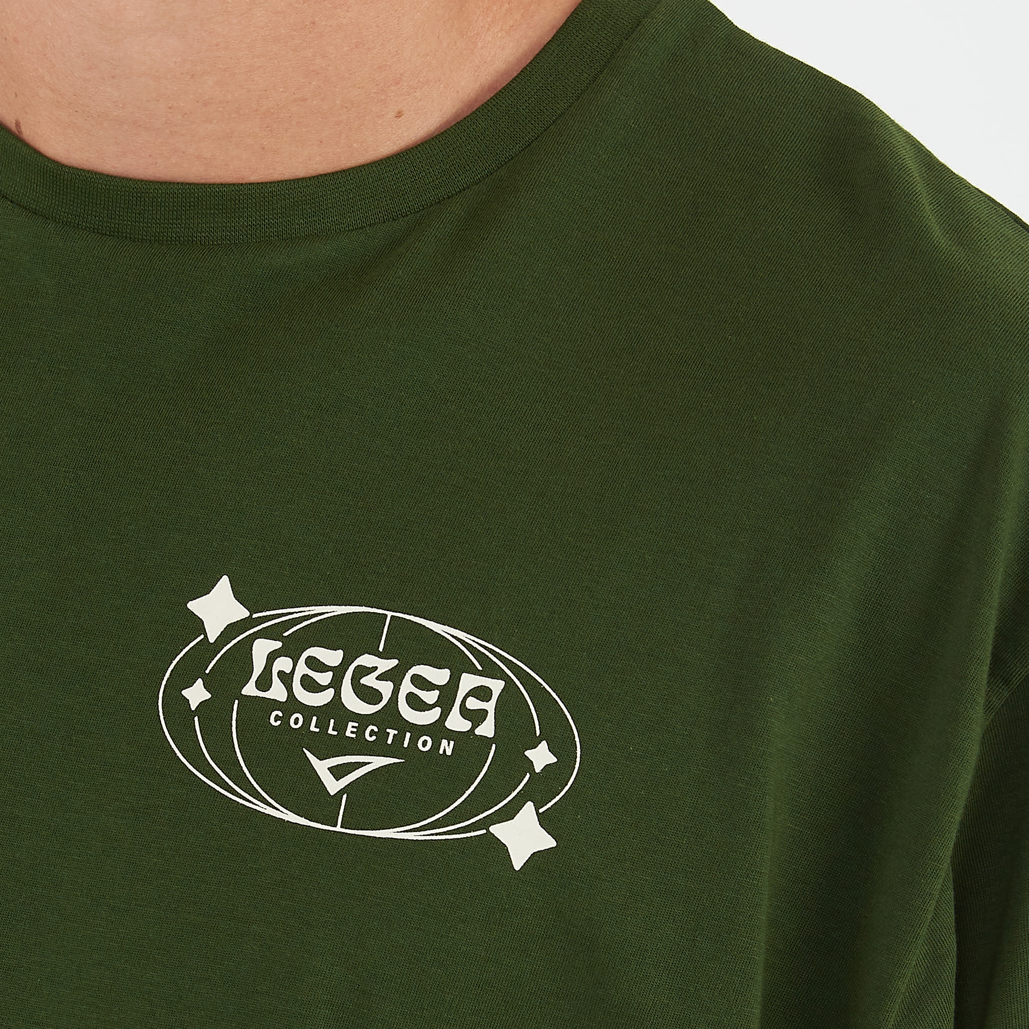 T-shirt in cotone BIGGER verde militare