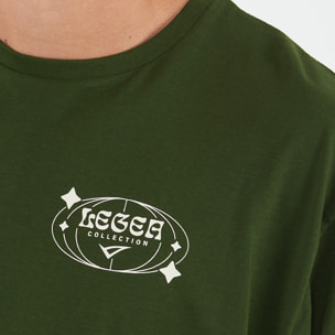 T-shirt in cotone BIGGER verde militare