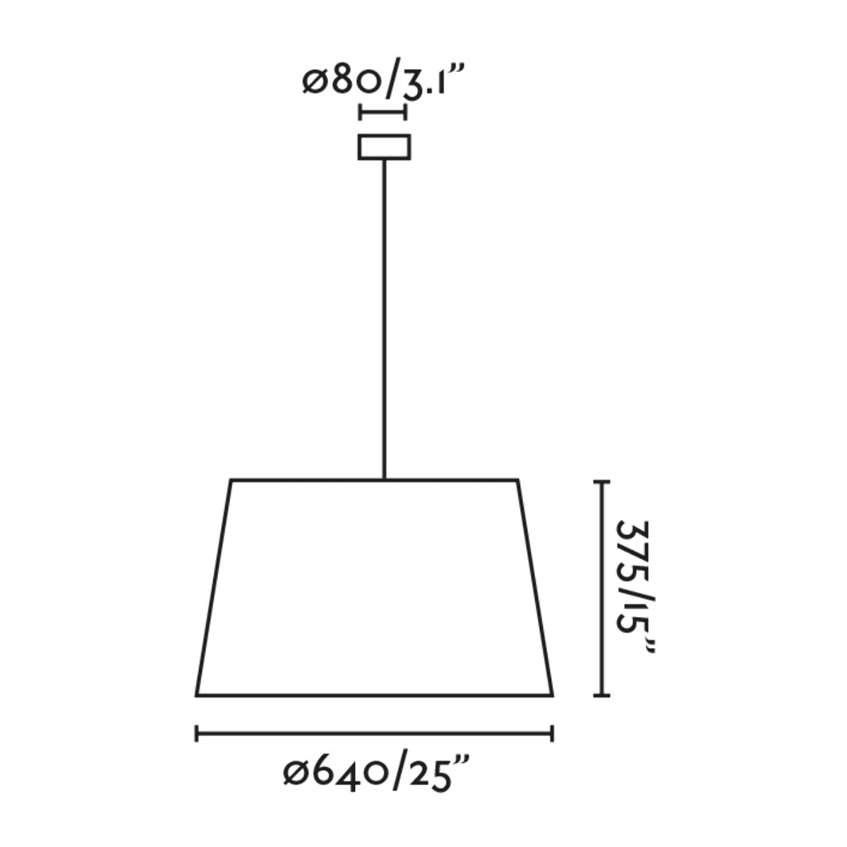 WINDSOR Lampe suspension noir/lin