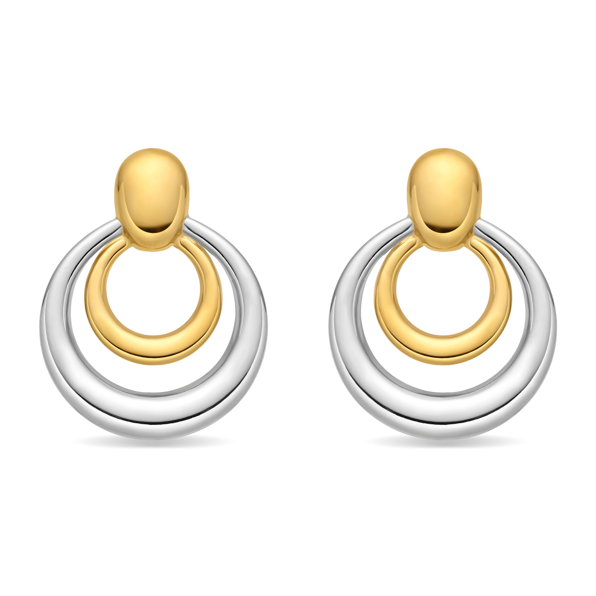 Pendientes Linha acabado oro 18k y plata