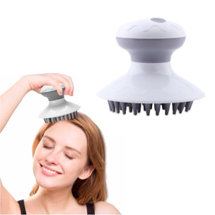 Pettine elettrico vibrante massaggiatore con 3 intensità, speciale per il cuoio capelluto.