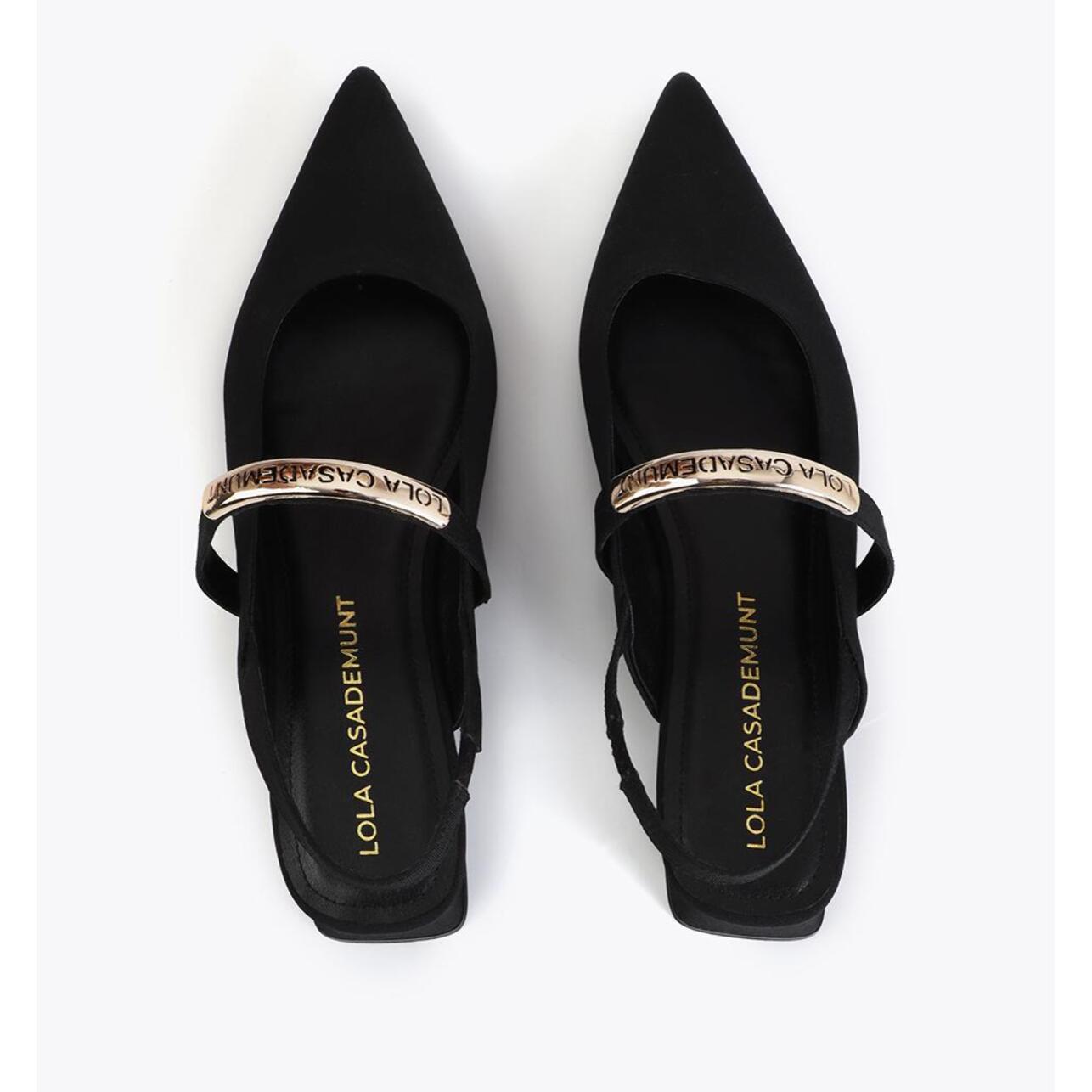 Scarpa bassa in tessuto grosgrain con inserto logo