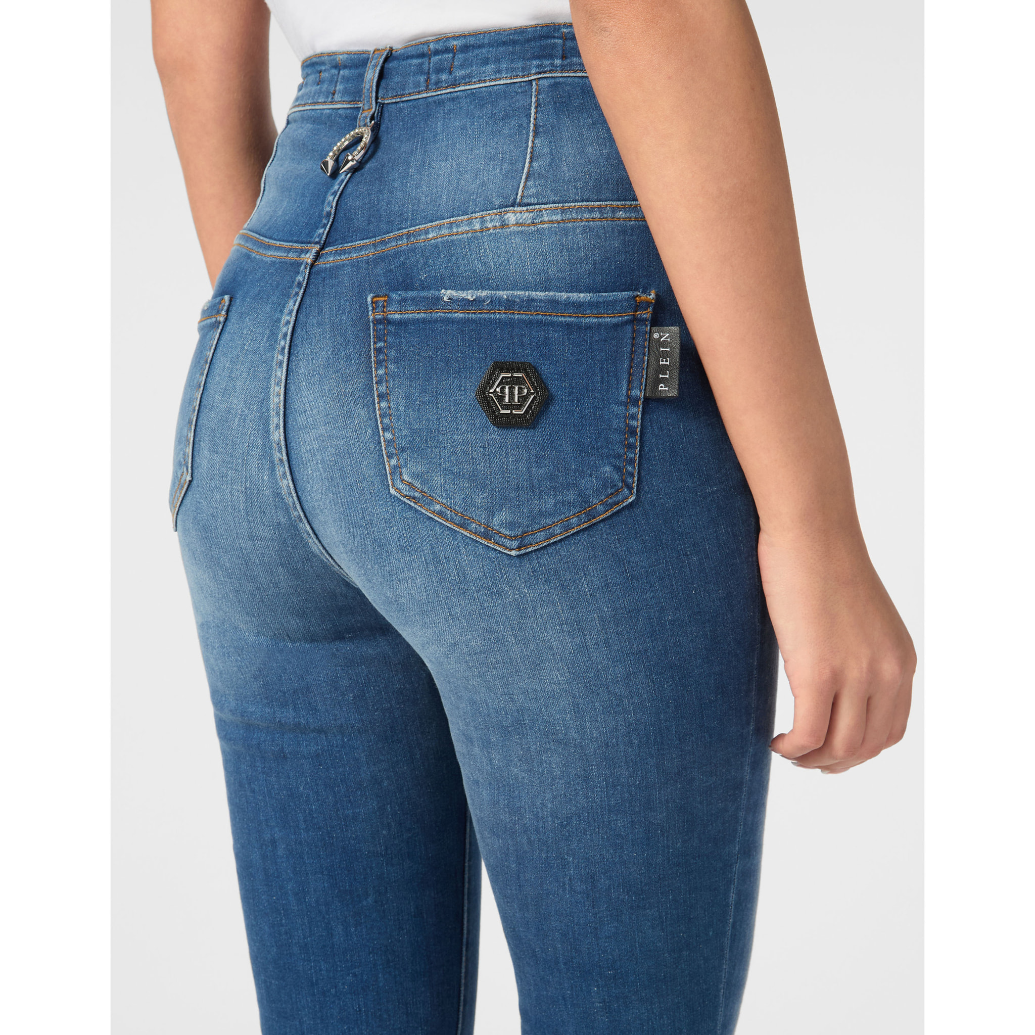 PHILIPP PLEIN Jegging de cintura alta