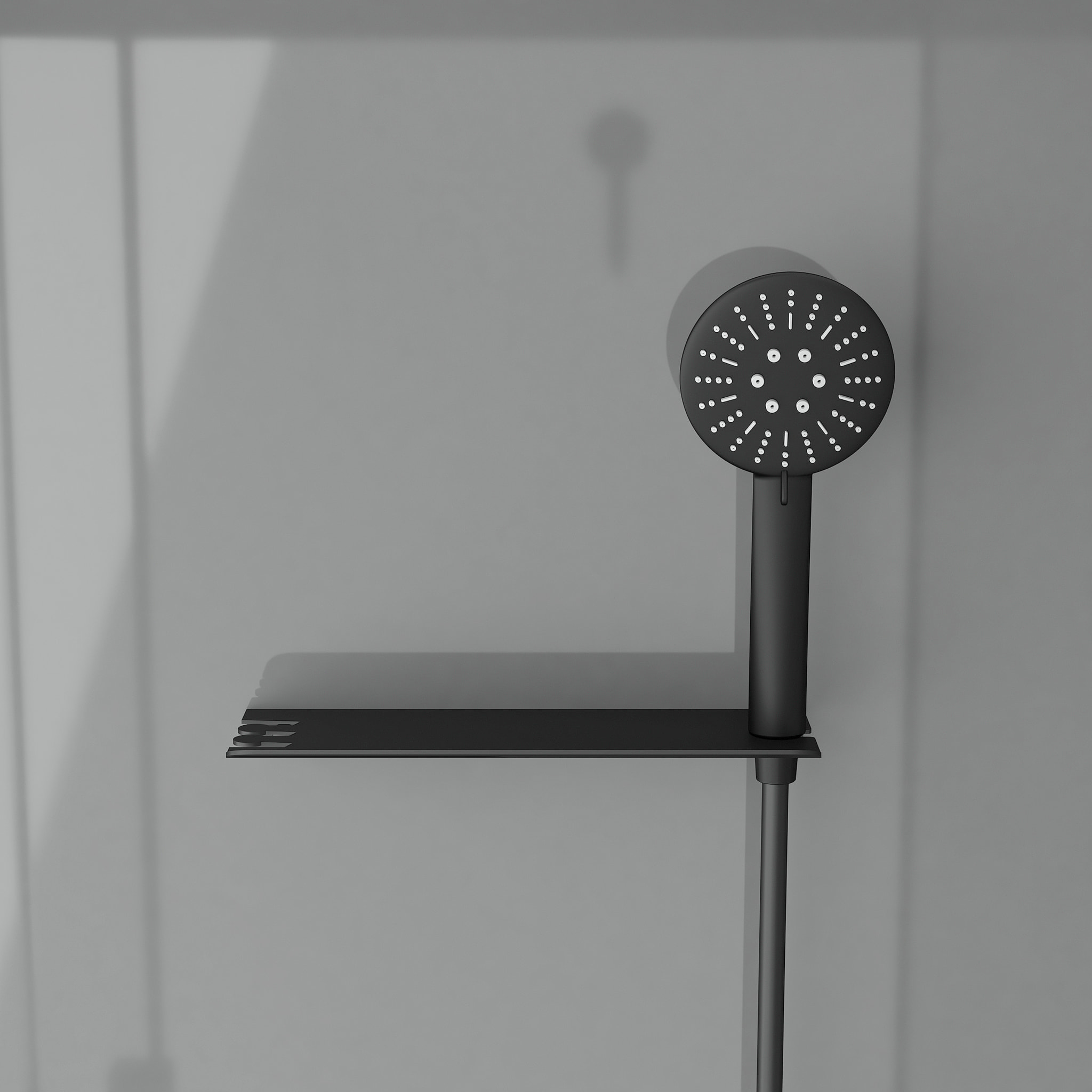 Cabine de douche rectangle 110x80x209 cm - Receveur bas - Fonds Gris Profilés Noir Mat - FOGGY LOW