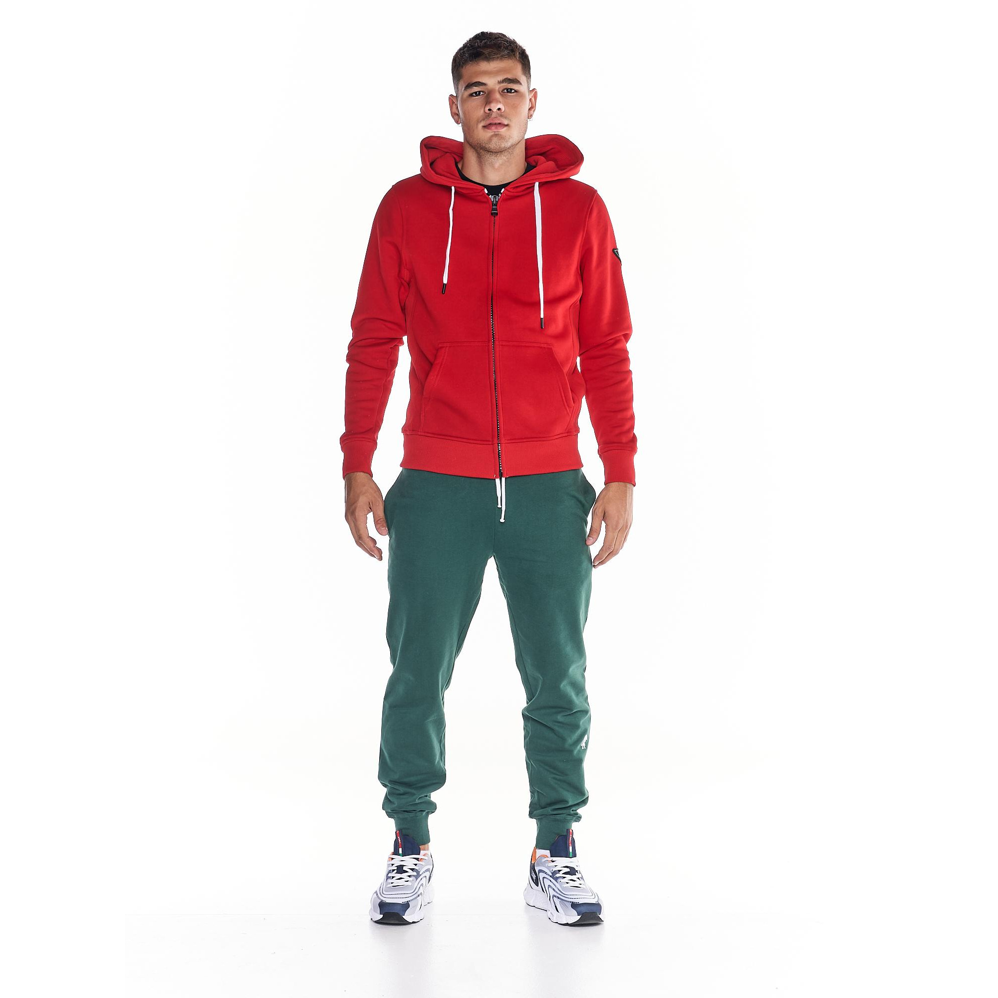 Felpa da uomo cappuccio full zip Heavy Basic