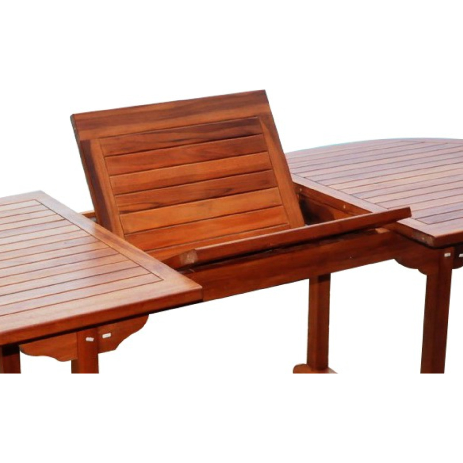 Salon de jardin Teck huilé 8 personnes - Table ovale + 8 chaises NARRA