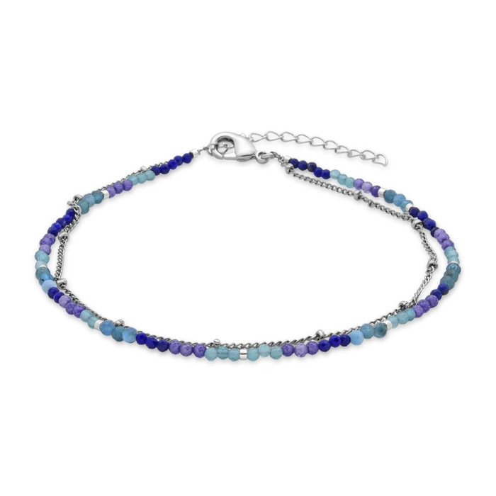 Tobillera Lux by Lux acabado en rodio