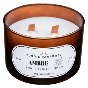 Bougie parfumée "Snow" - ambre - 470g